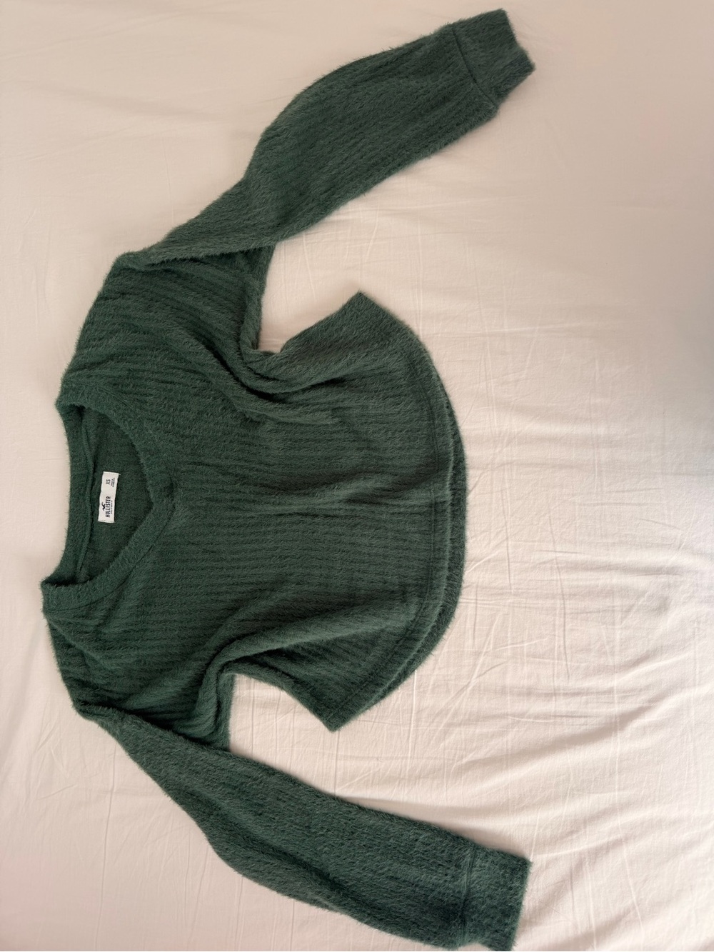 Hollister Dark Green Crewneck Knit Sweater